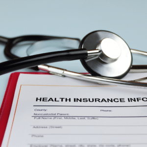 Health Insurance Form with Stethoscope